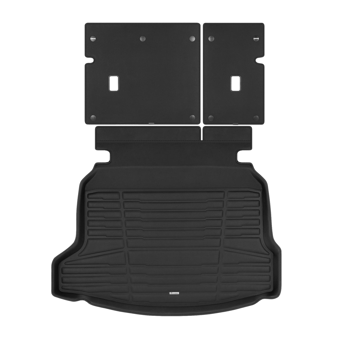 A set of black TuxMat trunk mats for Honda Civic models.