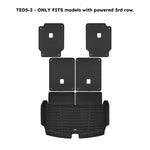 A set of black TuxMat trunk mats for Jeep Grand Cherokee L models.