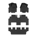 A set of black TuxMat car floor mats for Chrysler Pacifica models.