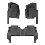A set of black TuxMat car floor mats for Nissan Frontier models.