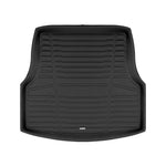 A set of black TuxMat trunk mats for Genesis G80 models.