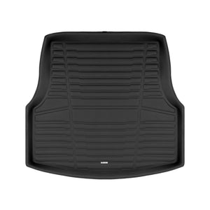 A set of black TuxMat trunk mats for Genesis G80 models.