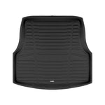 A set of black TuxMat trunk mats for Genesis G80 models.