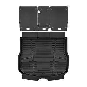 A set of black TuxMat trunk mats for Land Rover Discovery Sport models.