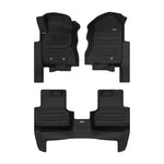 A set of black TuxMat car floor mats for Ford Bronco models.