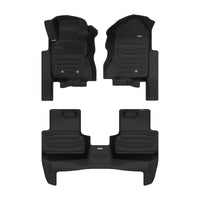 A set of black TuxMat car floor mats for Ford Bronco models.