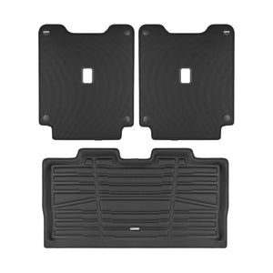 A set of black TuxMat trunk mats for Ford Bronco 2Dr models.