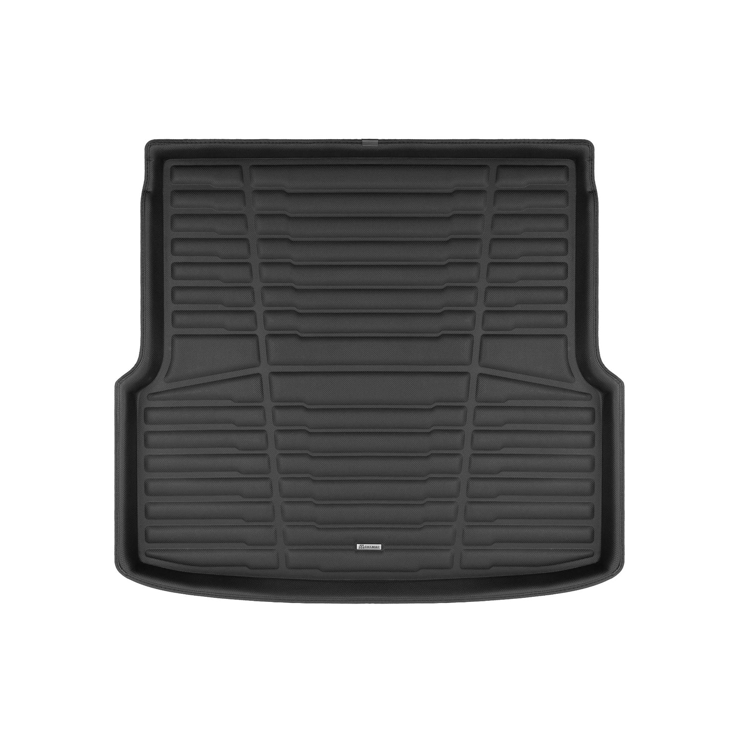 A set of black TuxMat trunk mats for BMW i4 models.