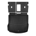 A set of black TuxMat trunk mats for Polestar 2 models.