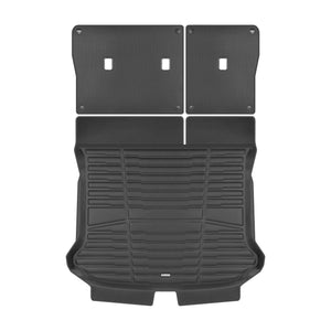 A set of black TuxMat trunk mats for Genesis GV60 models.