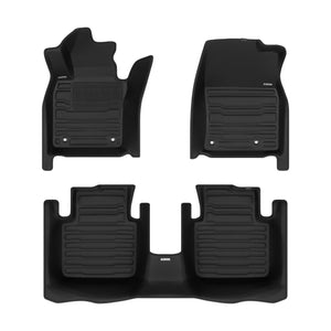 A set of black TuxMat car floor mats for Mazda CX-50 models.
