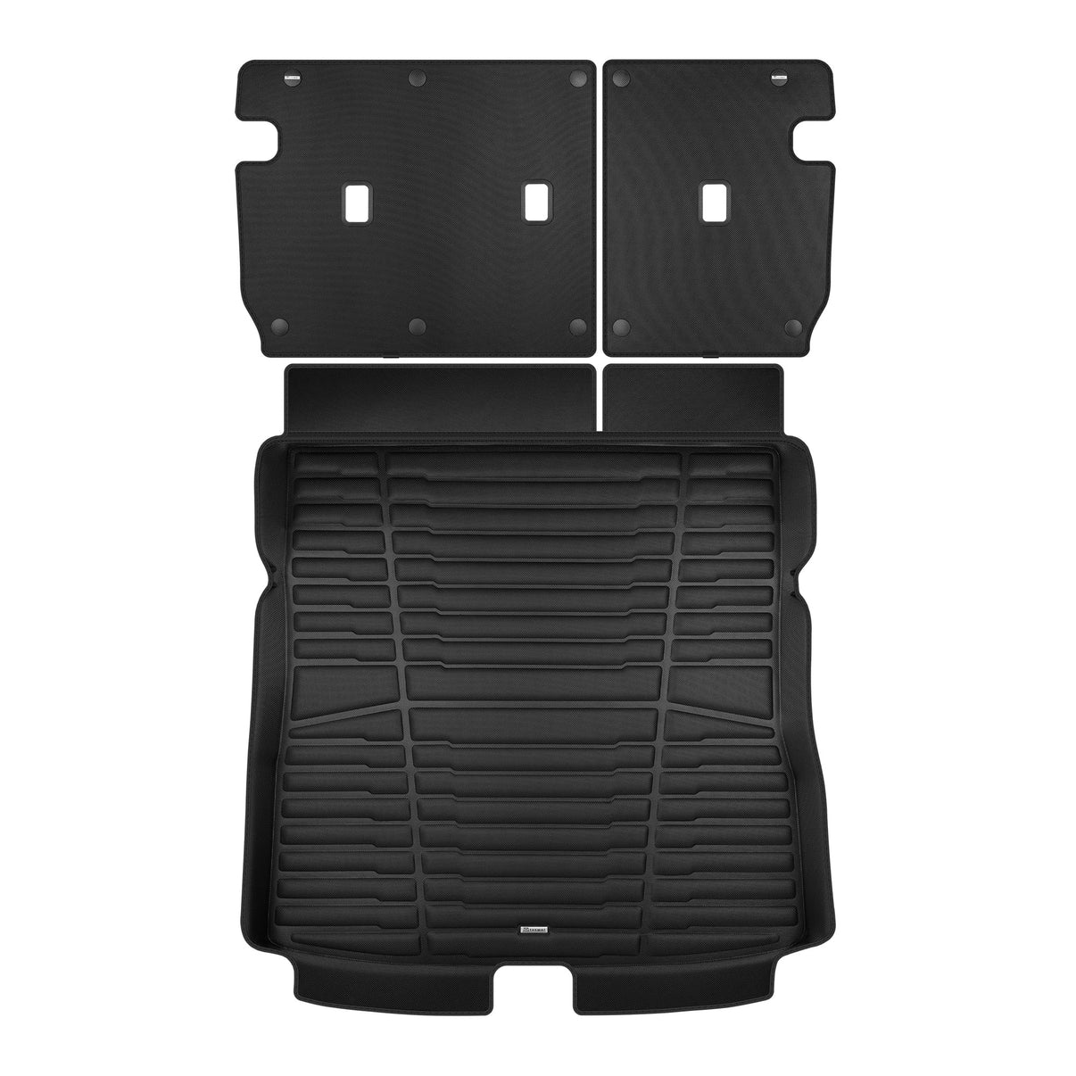 A set of black TuxMat trunk mats for Mazda CX-50 models.
