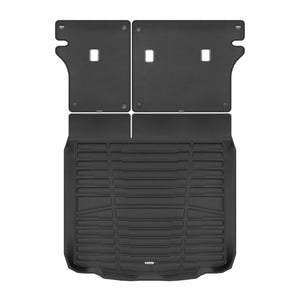 A set of black TuxMat trunk mats for Toyota Corolla Cross models.