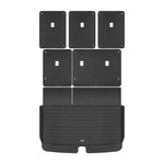 A set of black TuxMat trunk mats for Jeep Grand Wagoneer models.