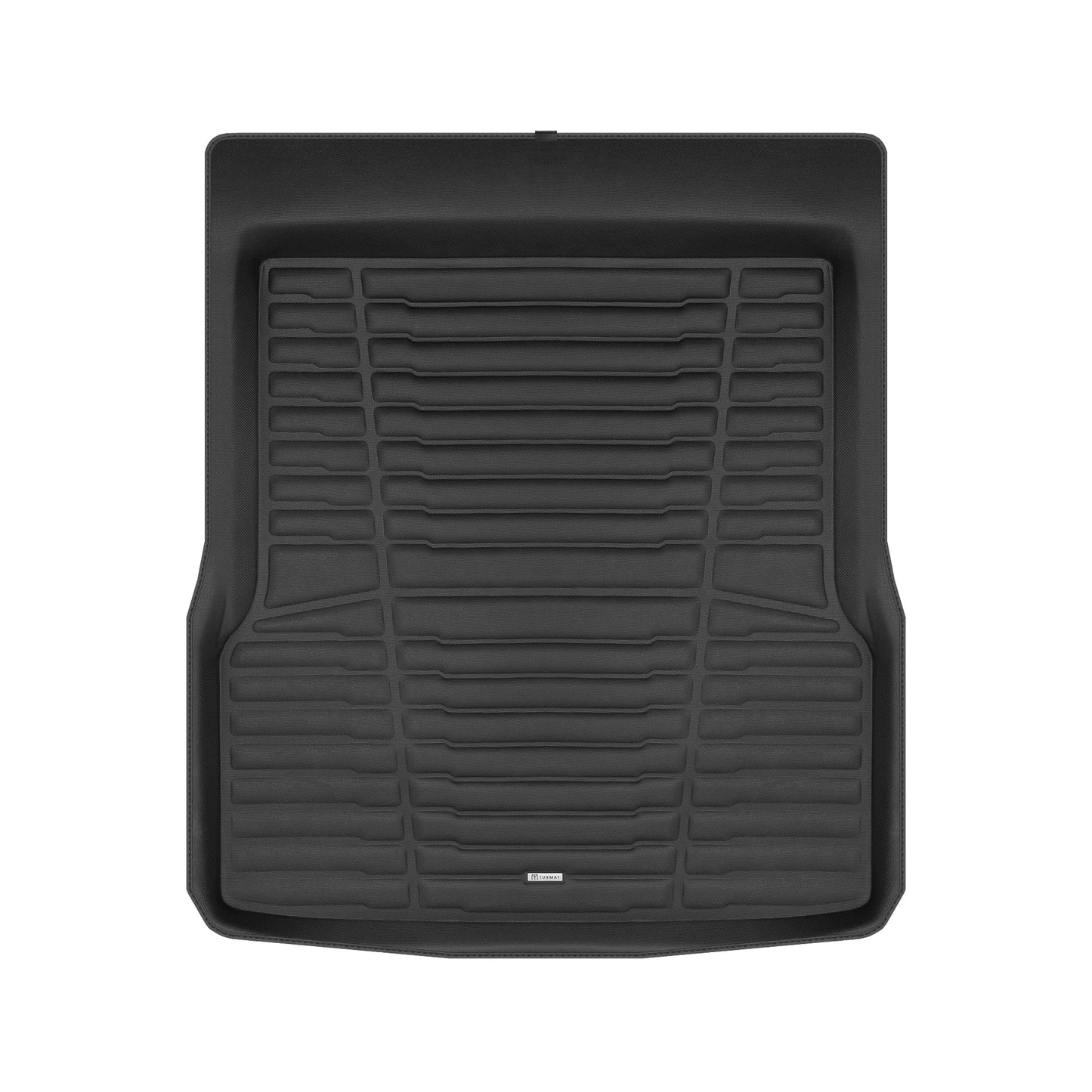 A set of black TuxMat trunk mats for Mercedes-Benz EQS models.