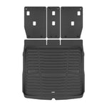 A set of black TuxMat trunk mats for BMW X1 models.