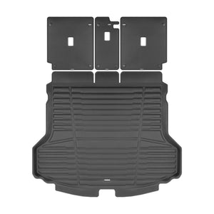 A set of black TuxMat trunk mats for Lexus RX models.