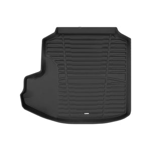 A set of black TuxMat trunk mats for Toyota Crown Hybrid models.