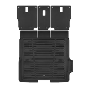 A set of black TuxMat trunk mats for Land Rover Range Rover models.