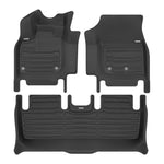 A set of black TuxMat car floor mats for Nissan Ariya models.