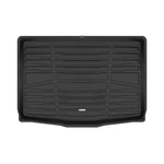 A set of black TuxMat trunk mats for Nissan Ariya models.