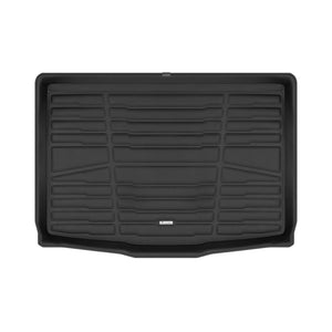 A set of black TuxMat trunk mats for Nissan Ariya models.