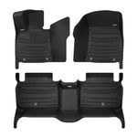 A set of black TuxMat car floor mats for Genesis G80 EV models.