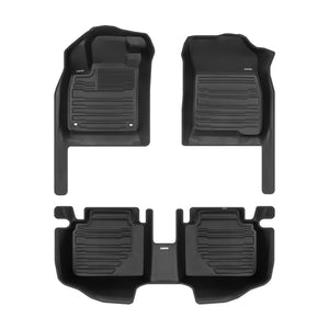A set of black TuxMat car floor mats for Honda Accord models.