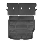 A set of black TuxMat trunk mats for Kia Niro models.