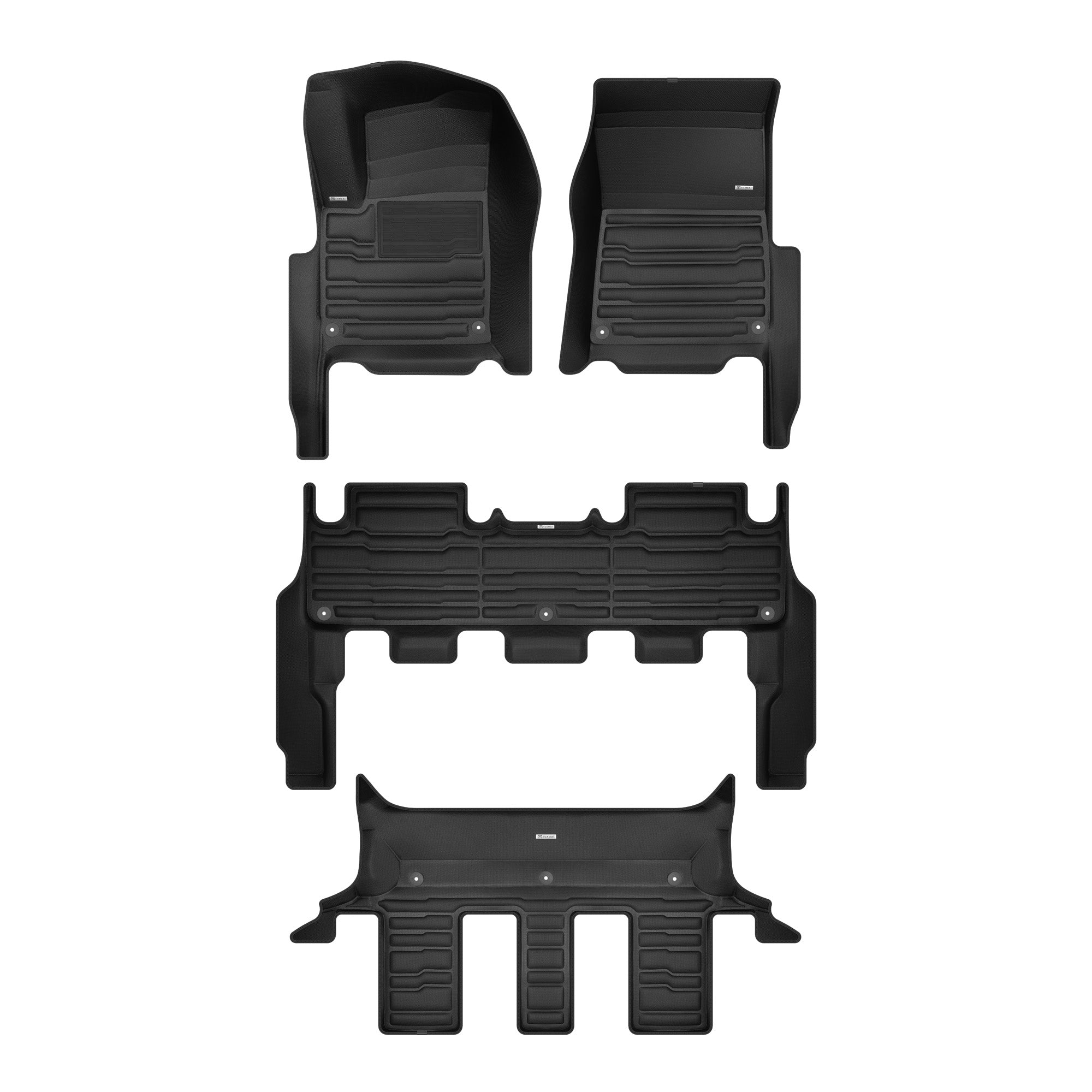 Full-Coverage Mats for 2023-2024 Rivian R1S 7-Seater – TuxMat.com