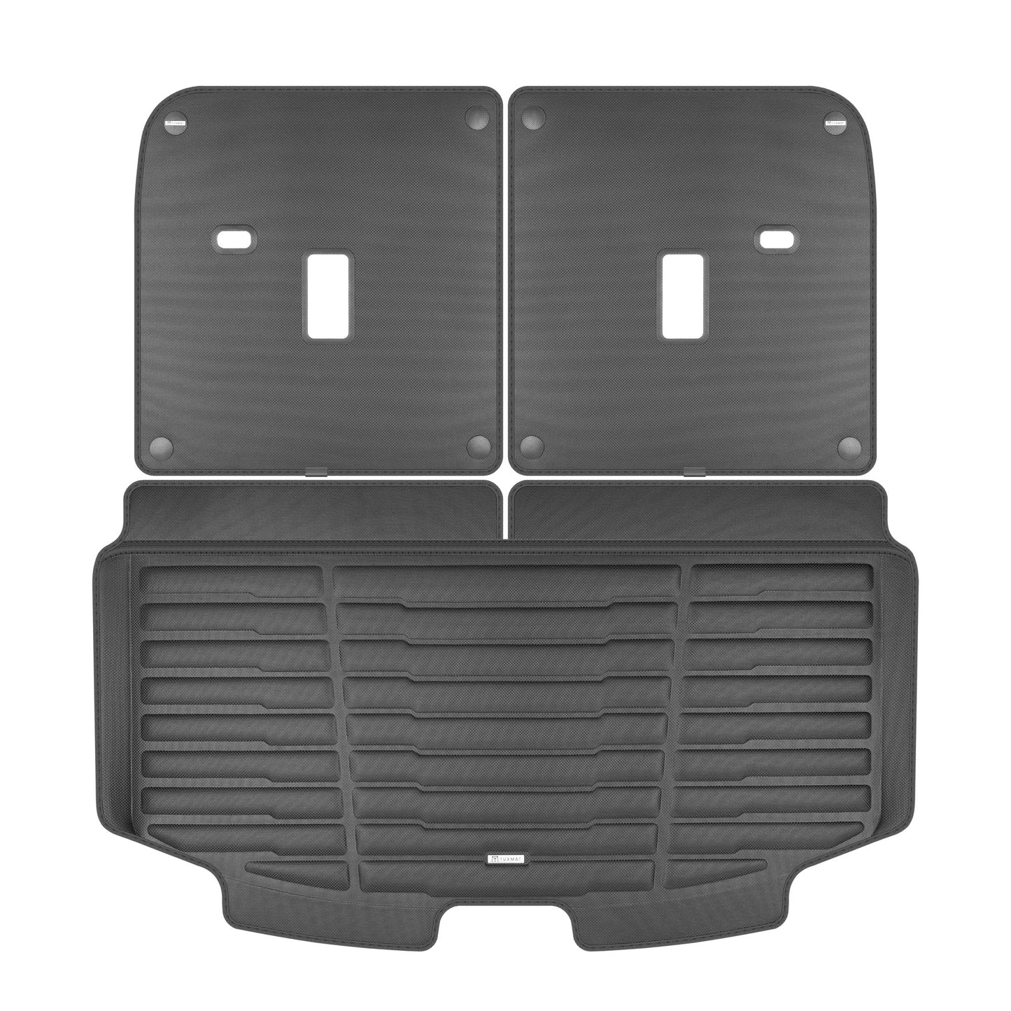 A set of black TuxMat trunk mats for Mazda CX-90 models.