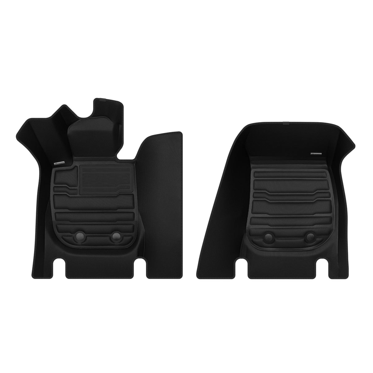 A set of black TuxMat car floor mats for Toyota Supra models.