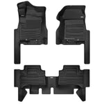 A set of black TuxMat car floor mats for Toyota FJ Cruiser models.