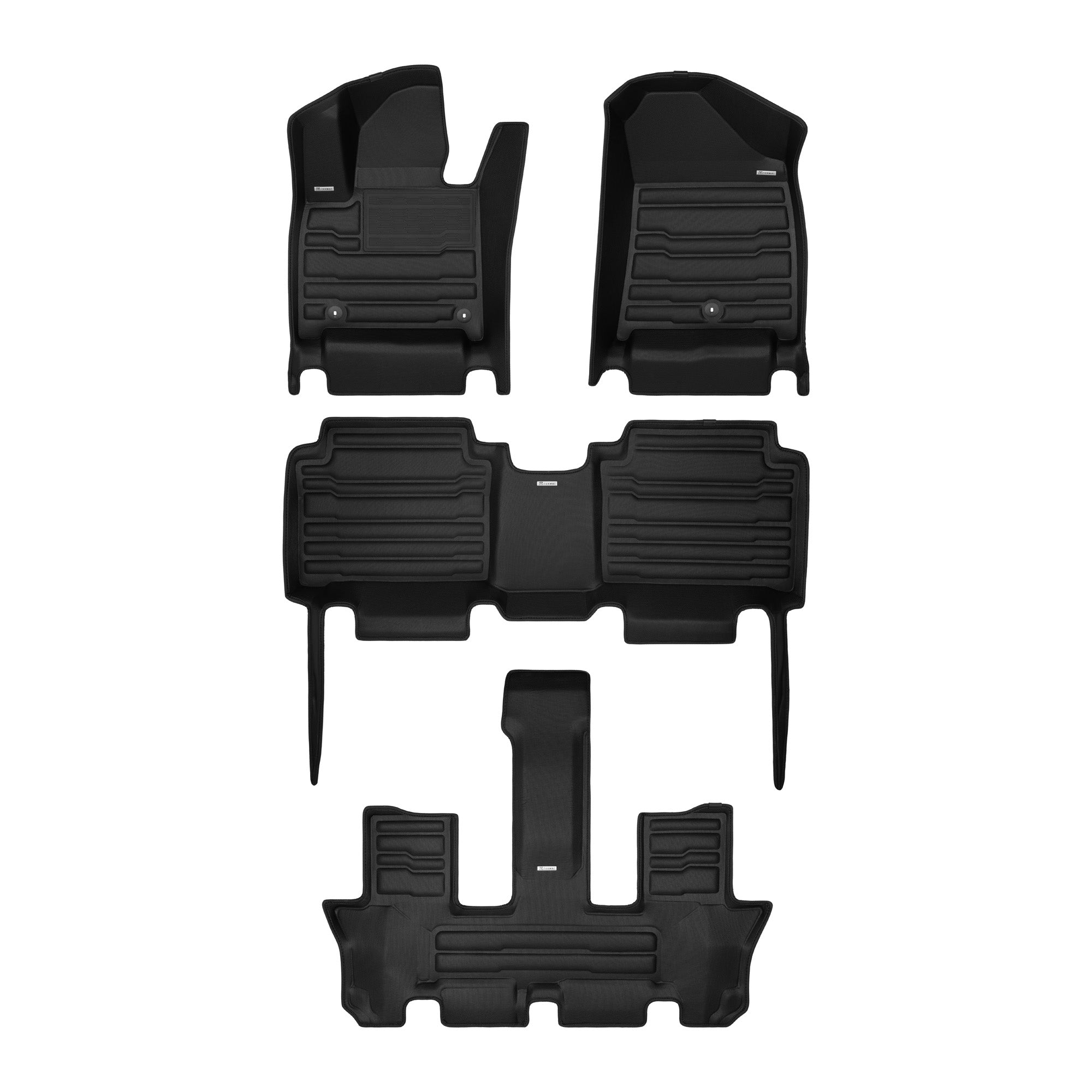 Full-Coverage Mats for 2024-2026 Hyundai Santa Fe 6-Seater Hybrid