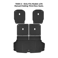 Black / Trunk Mats Only / TED5-2 - SuperTrunk - Manual Third Row Seats - Complete Back Seat & Trunk Coverage ($175.80)