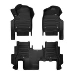 A set of black TuxMat car floor mats for GMC Hummer EV models.