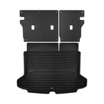 A set of black TuxMat trunk mats for Chevrolet Blazer EV models.