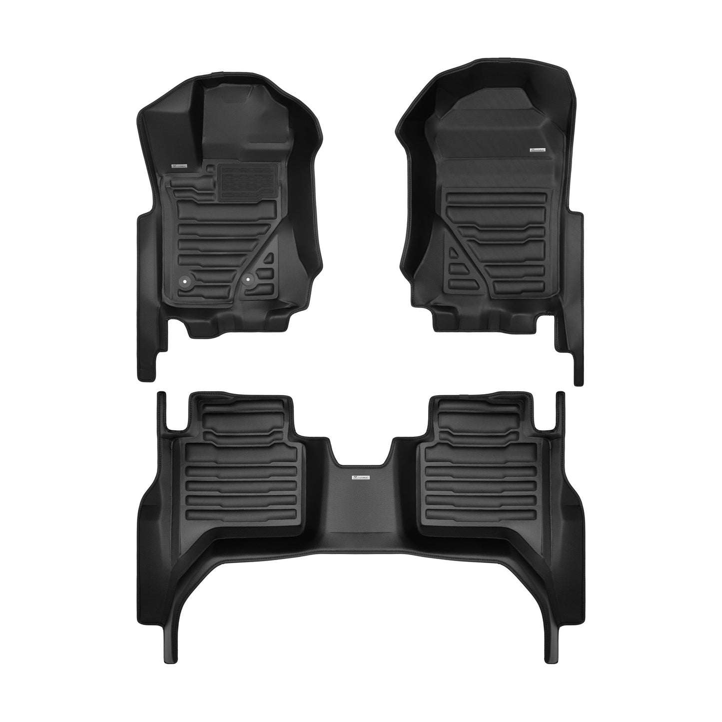 A set of black TuxMat car floor mats for Ford Ranger models.