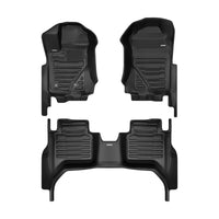A set of black TuxMat car floor mats for Ford Ranger models.