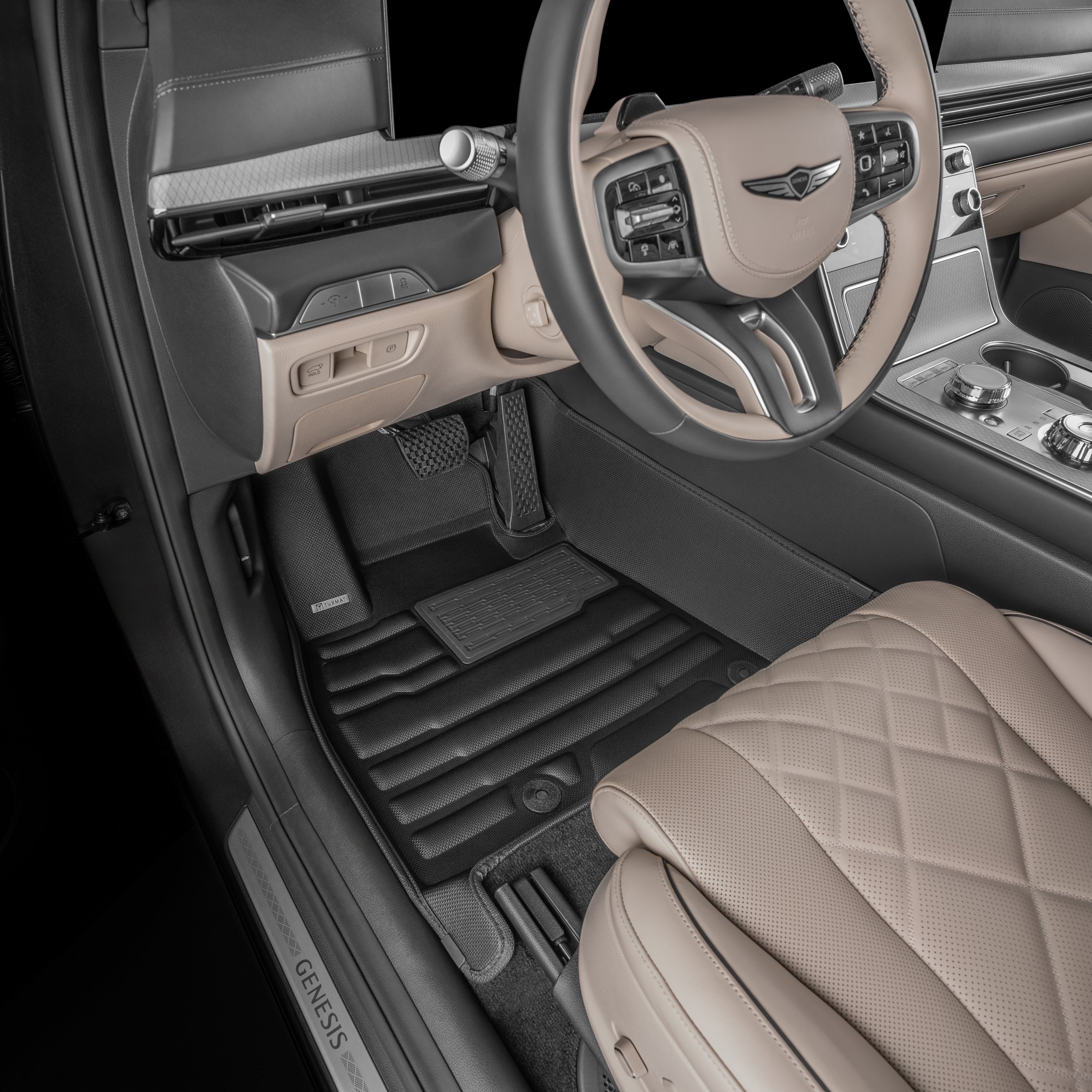 Full-Coverage Mats for 2025-2026 Genesis GV80 7-Seater – TuxMat.com