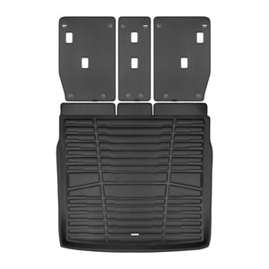 A set of black TuxMat trunk mats for BMW X2 models.