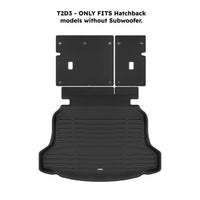 Black / Trunk Mats Only / T2D3 - SuperTrunk - Without Subwoofer Only - Complete Back Seat & Trunk Coverage ($153.60)