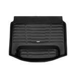 A set of black TuxMat trunk mats for Volvo EX30 models.