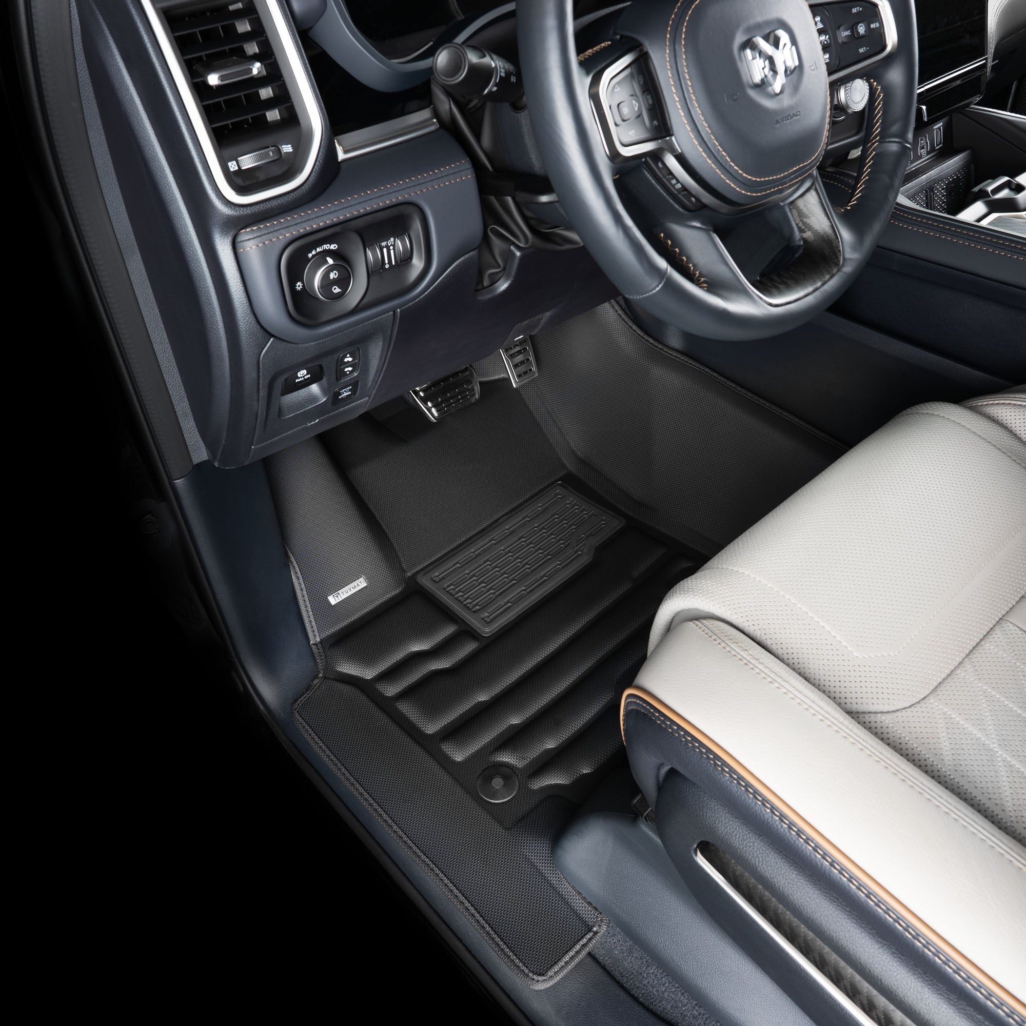 Full-Coverage Mats for 2025-2026 Dodge Ram 1500 Crew Cab – TuxMat.com