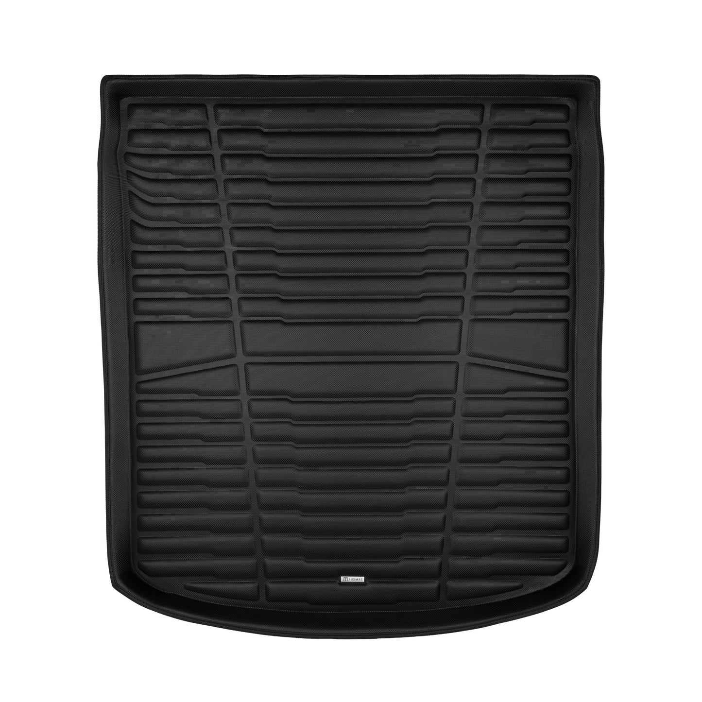A set of black TuxMat trunk mats for Audi A6/S6 models.