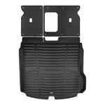 A set of black TuxMat trunk mats for Polestar 2 models.