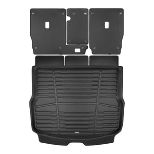 A set of black TuxMat trunk mats for Land Rover Discovery Sport models.