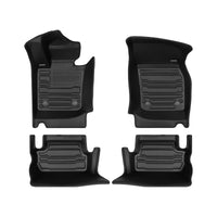A set of black TuxMat car floor mats for MINI Cooper models.