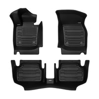 A set of black TuxMat car floor mats for MINI Cooper models.