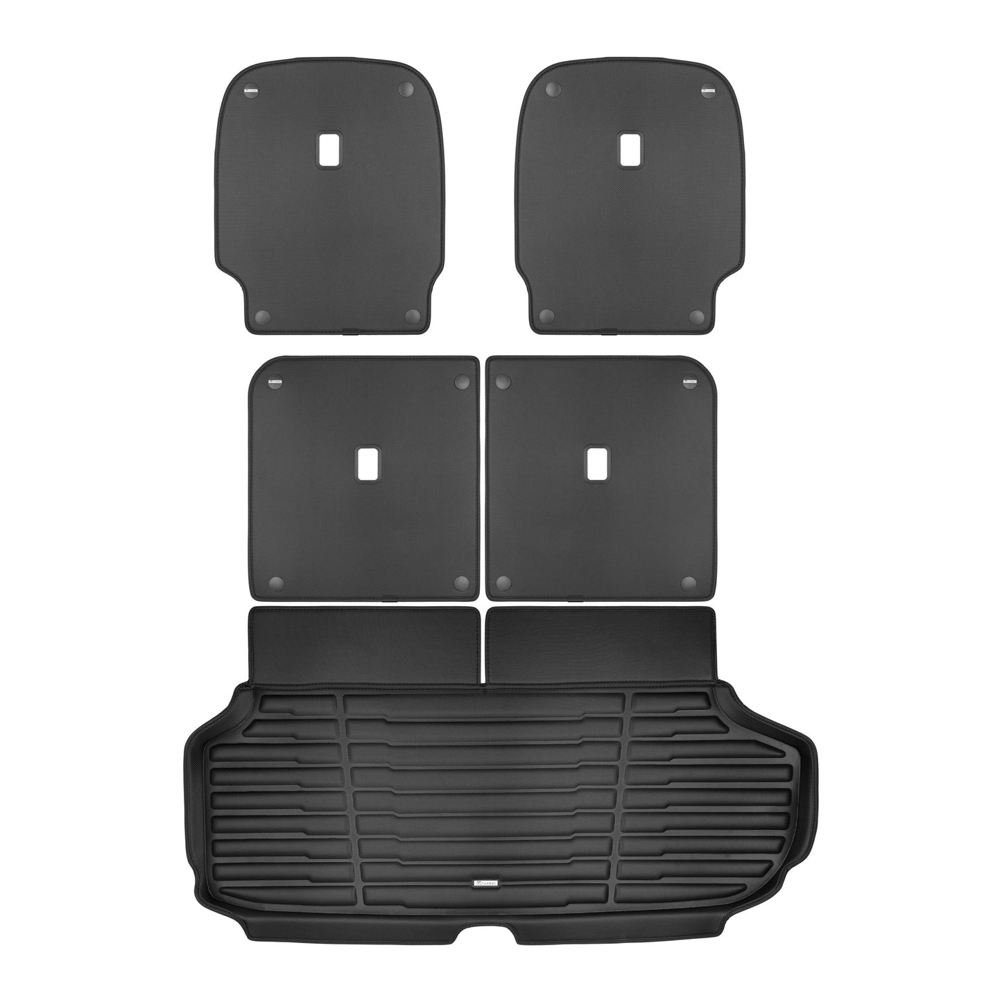 A set of black TuxMat car floor mats for Hyundai Ioniq 9 models.